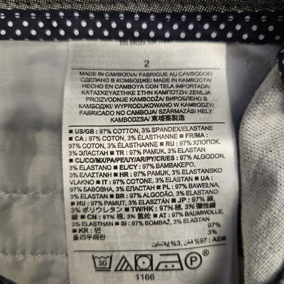 Banana Republic Factory gray patterned Hampton fit cropped trouser pants, size 2 - Picture 10 of 12